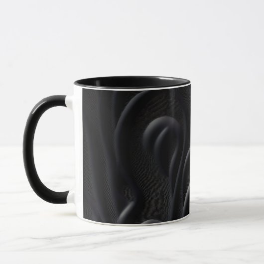Texture noire moderne et imaginaire Coffee Mugs (Gauche)