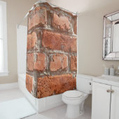 Texture of old weathered brick. Background of old  Douchegordijn (In situ)