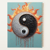 Texture ornemental doré Yin Yang turquoise (Dos)