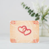 texture romantique avec les coeurs Carte postale (Debout devant)
