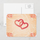 texture romantique avec les coeurs Carte postale (Devant / Derrière)