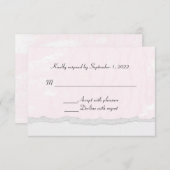 texture rose souple avec bordure déchirée RSVP (Devant / Derrière)