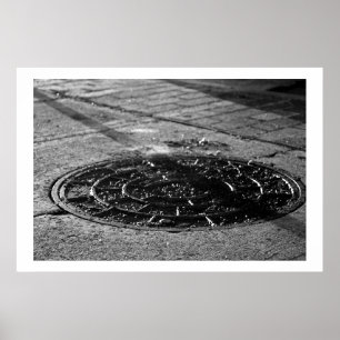 Texture Study of Night-time Sightwalk Poster