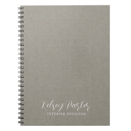 Texture textile subtile Carnet personnalisable (Devant)