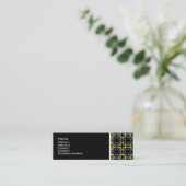 Texture Tone - Terrazzo Pattern 012 - Black Mini Visitekaartje (Staand voorkant)
