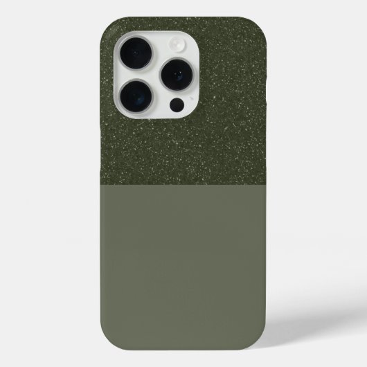 Texturé Top Moss Green iPhone 15 Pro Coque personn (Verso)