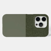 Texturé Top Moss Green iPhone 15 Pro Coque personn (Verso (horizontal))