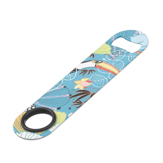 Texture tropicale avec des toucans et des colibris (Dos Angle)