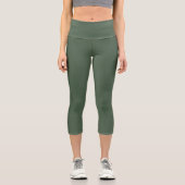 Texture verte chic Capri Activewear Leggings (Recto)