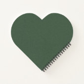 Texture verte Coeur en forme de spirale Carnet lié (Dos)
