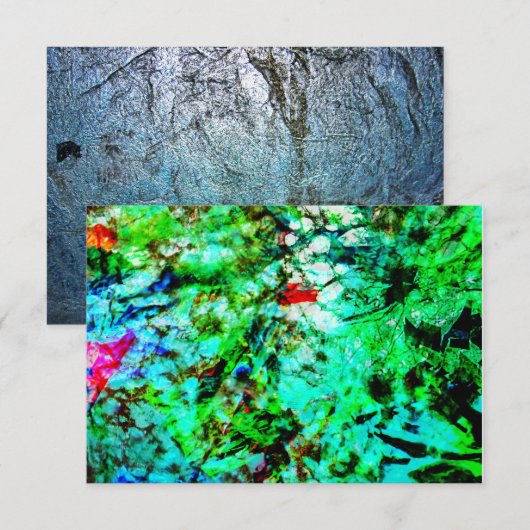 Texture verte invitation abstraite, Calme vert (Devant / Derrière)