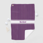 Texture violette Serviette de golf personnalisée H (En situation)