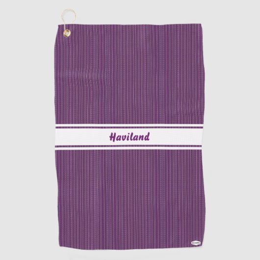 Texture violette Serviette de golf personnalisée H (Devant)