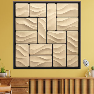 Textured 3D Panels Wall Art Canvas Afdruk