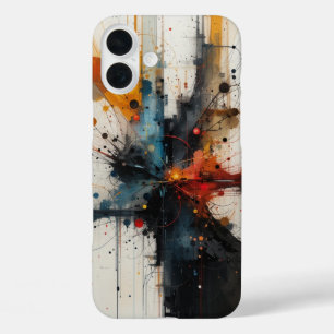 Textured Abstracte kunst iPhone 16 Plus Hoesje