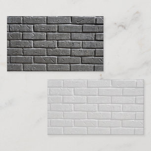 Textured Charcoal Brick Wall Visitekaartje