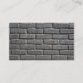 Textured Charcoal Brick Wall Visitekaartje (Voorkant)