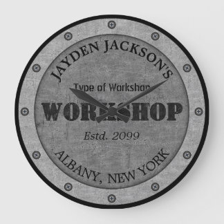 Textured Effect Shop Workshop Shed Man Cave Clock Grote Klok