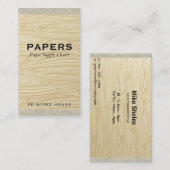 Textured Fabric with Wood Grain Pattern Visitekaartje (Voorkant / Achterkant)