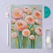 Textured Flowers Decoupage Tissue Paper Tissuepapier (Craft)