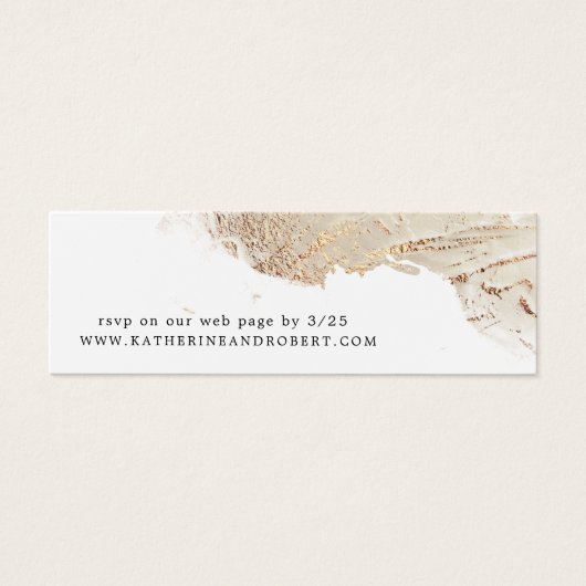 textured Gold folie Wedding Website Kaart (Voorkant)