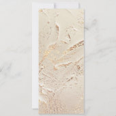 Textured Gold Wedding Dinner Menu Kaart (Achterkant)