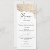 Textured Gold Wedding Dinner Menu Kaart (Voorkant)