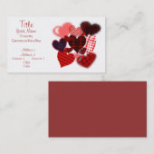 Textured Heart Collage Visitekaartje (Voorkant / Achterkant)