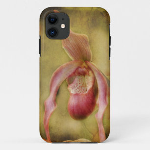 Textured Lady Slipper Orchid iPhone 11 Hoesje