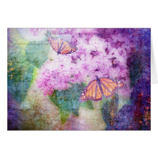 Textured Lilacs & Butterflies Card