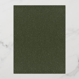 Textured Moss Green Folie Briefkaart –