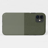 Textured Moss Green iPhone 11 Coque - Split Design (Dos (Horizontal))