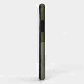 Textured Moss Green iPhone 11 Coque - Split Design (Dos/Droite)