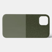Textured Moss Green iPhone 13 Coque - Personnalisa (Verso (horizontal))