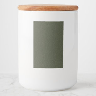 Textured Moss Green Label Ceramic Jar – Aanpassen Voedselcontainer Etiket