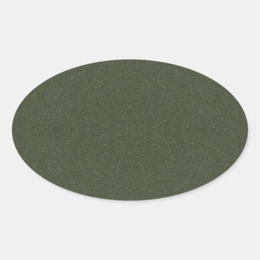 Textured Moss Green Oval Sticker –  (Voorkant)