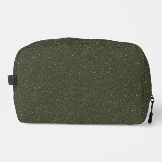 Textured Moss Green Travel Pouch –  Toilettasje (Voorkant)