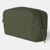 Textured Moss Green Travel Pouch –  Toilettasje (Rechterhoek)