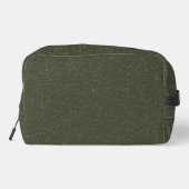 Textured Moss Green Travel Pouch –  Toilettasje (Achterkant)