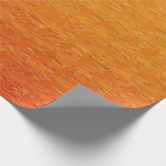 Textured Orange Gradient with Modern Pattern Cadeaupapier (Hoek)