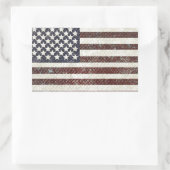 Textured oude stijl Amerikaanse vlag Rechthoekige Sticker (Tas)