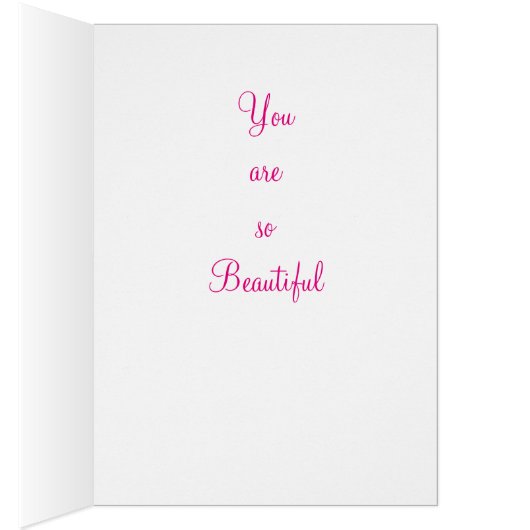 Textured Pink Rose All Uscard (Intérieur (Droit))