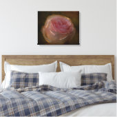 Textured Pink Rose Canvas Print (Insitu (Slaapkamer))