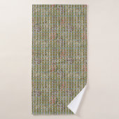 Textured Pointillism Grid Pattern Artwork (Serviette de bain)