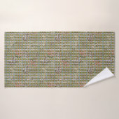 Textured Pointillism Grid Pattern Artwork Badhanddoek (Badhanddoek)