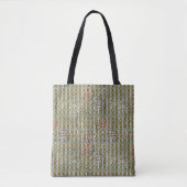 Textured Pointillism Grid Pattern Artwork Draagtas (Voorkant)
