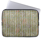 Textured Pointillism Grid Pattern Artwork Laptop Sleeve (Voorkant)