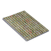 Textured Pointillism Grid Pattern Artwork Notitieboek (Rechterzijde)