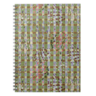 Textured Pointillism Grid Pattern Artwork Notitieboek