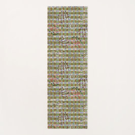 Textured Pointillism Grid Pattern Artwork Yogamat